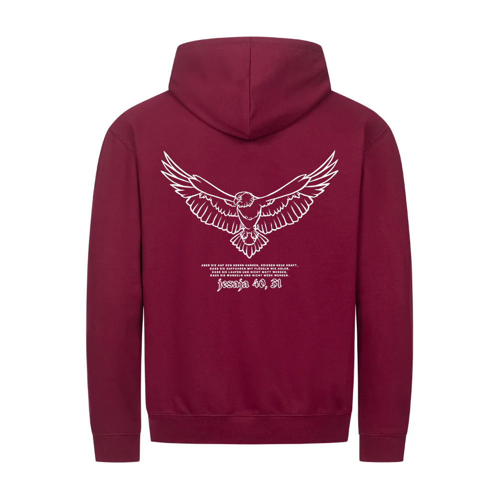 Adler Jesaja 40,31 Zipper Hoodie Backprint - Image 5