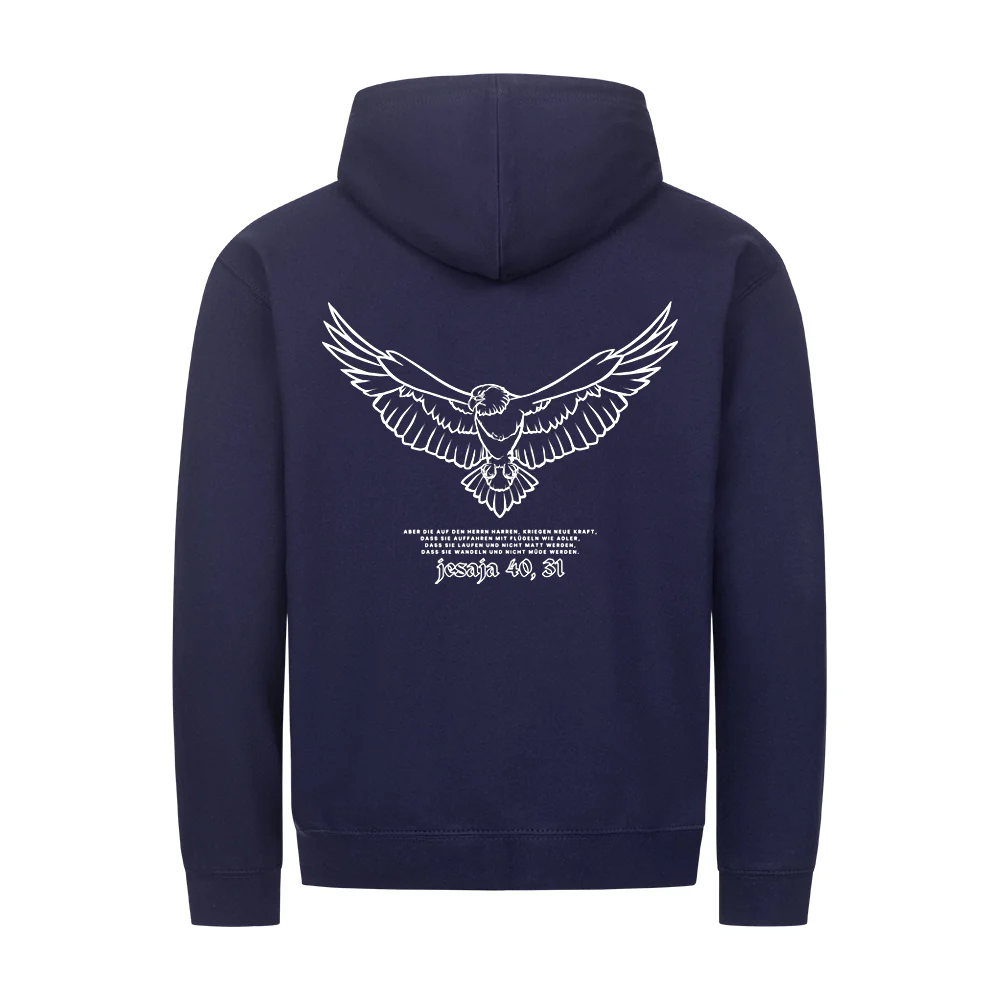 Adler Jesaja 40,31 Zipper Hoodie Backprint - Image 7