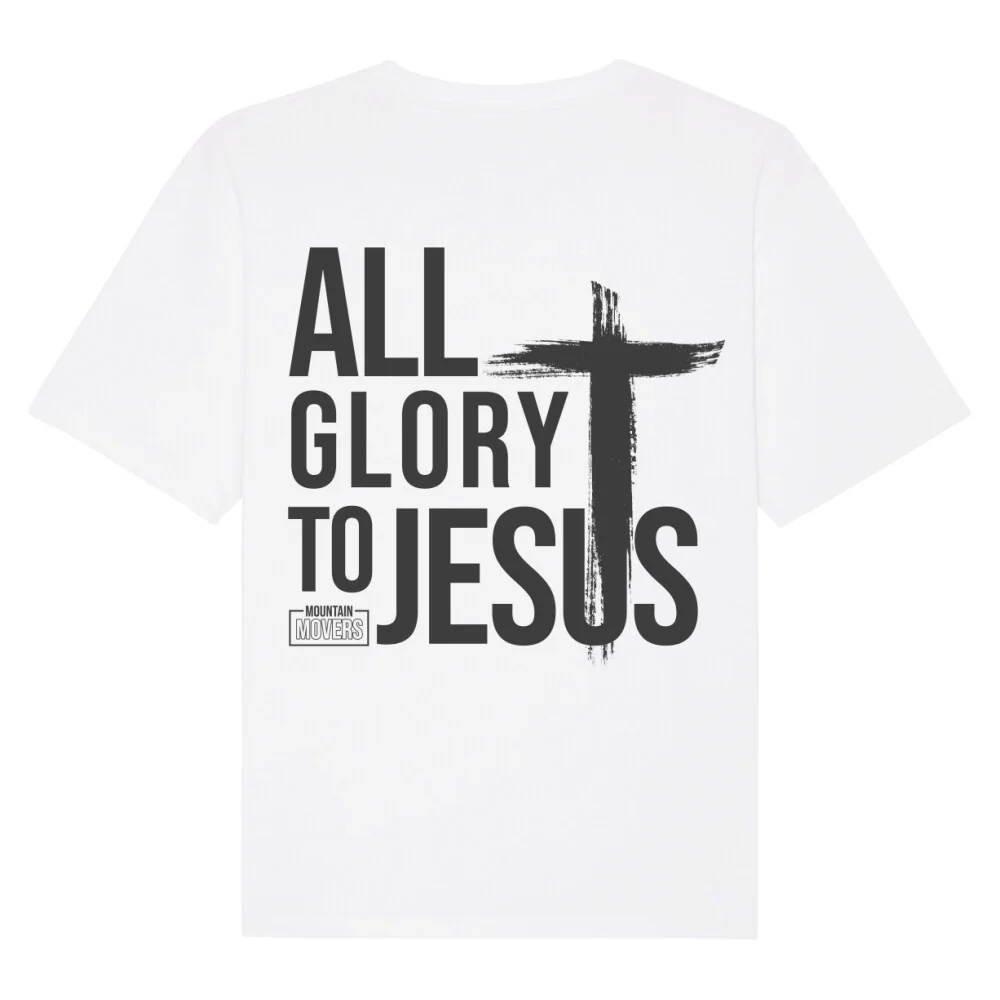 All Glory to Jesus Oversized Shirt BackPrint - Image 3