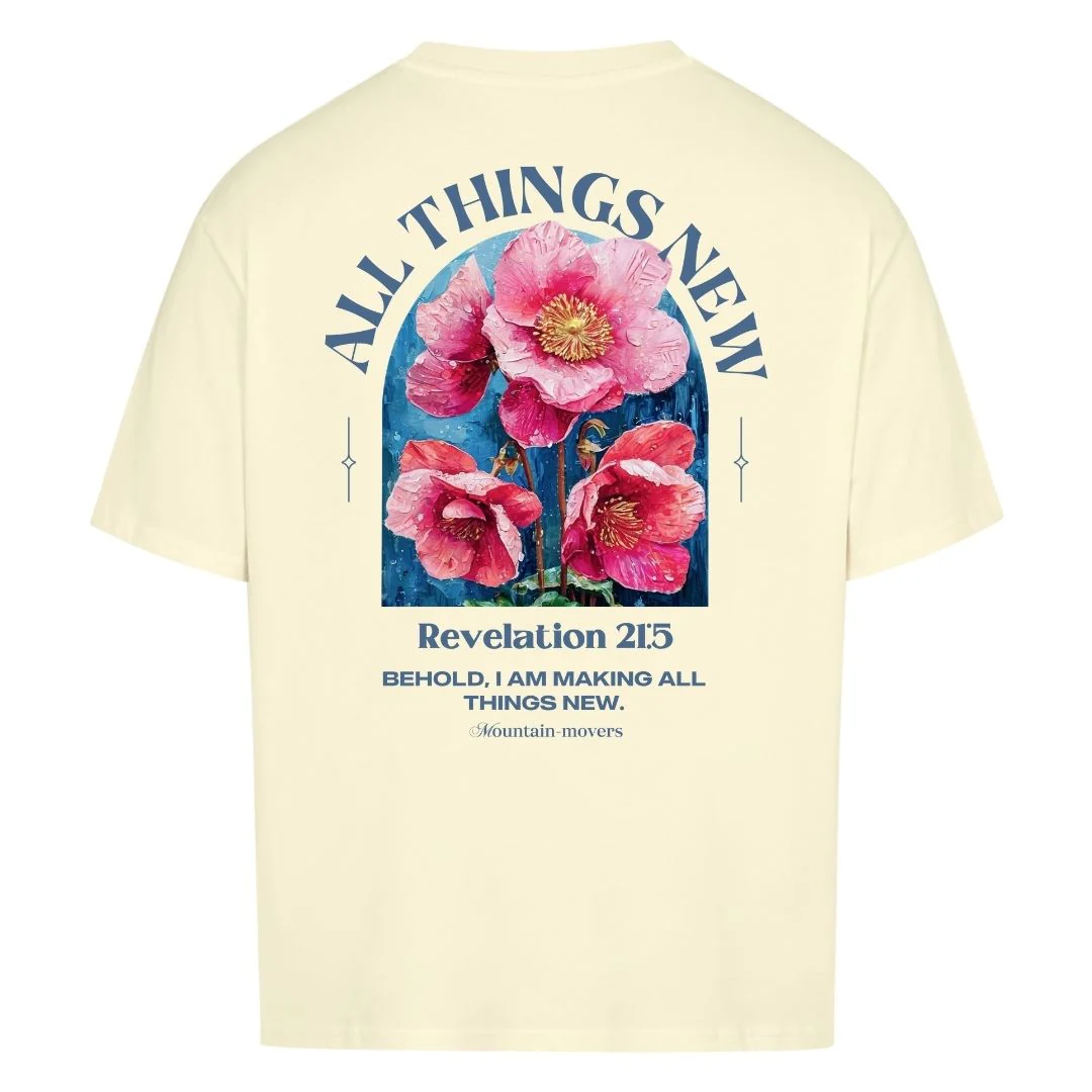 All things new flower Oversized Shirt BackPrint - Image 3