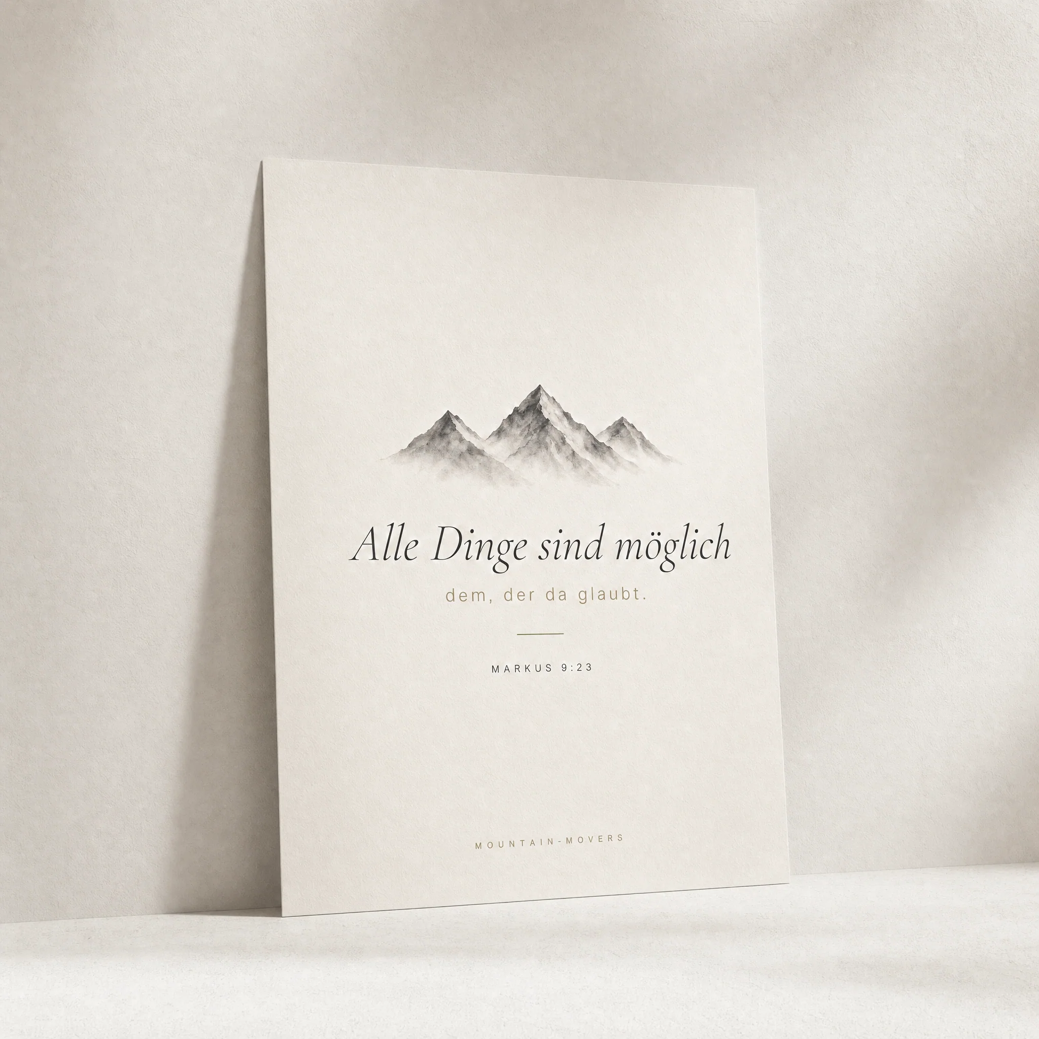 Alle Dinge sind möglich, Berge Poster A4