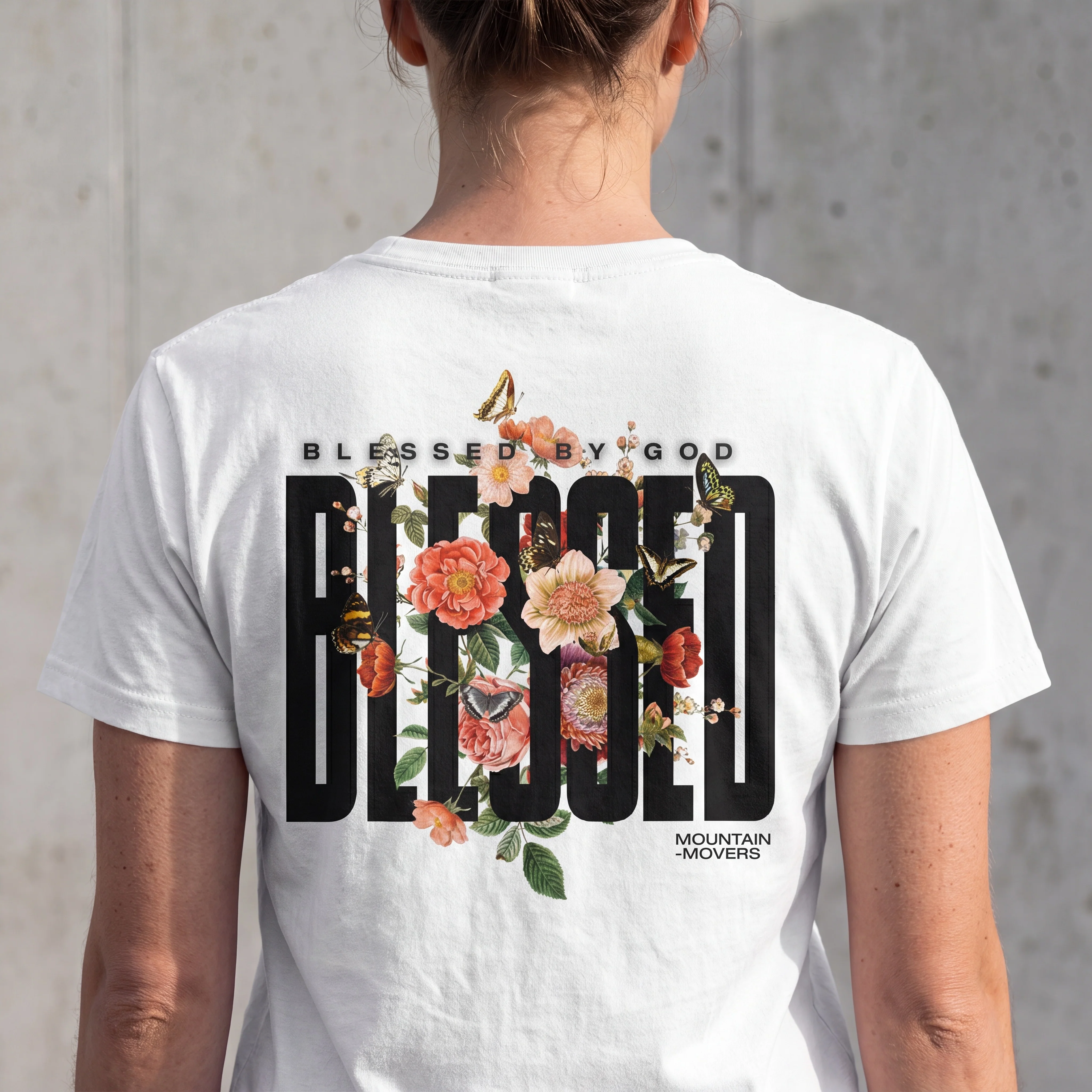 Blessed by God Shirt BackPrint