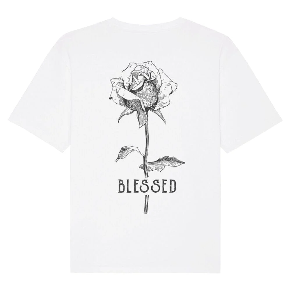 Blessed Rose Oversized Shirt BackPrint - Image 4