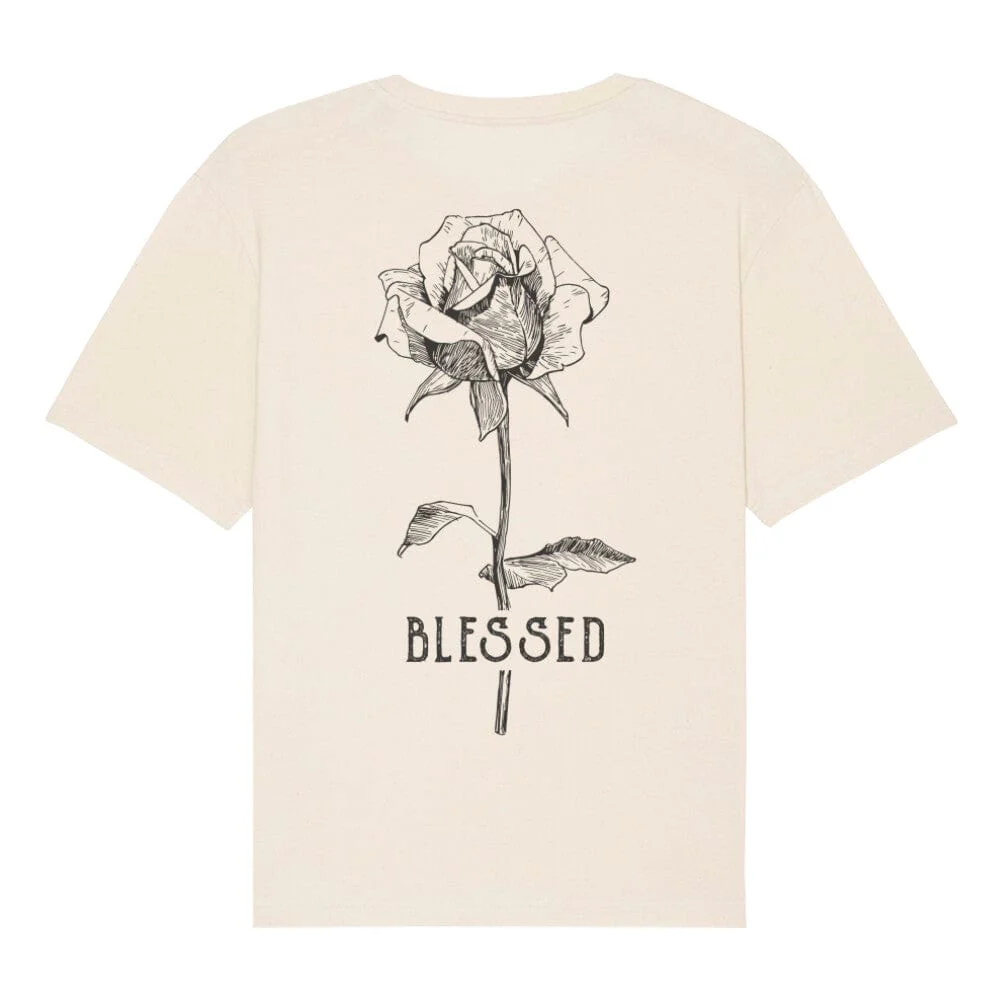 Blessed Rose Oversized Shirt BackPrint - Image 6