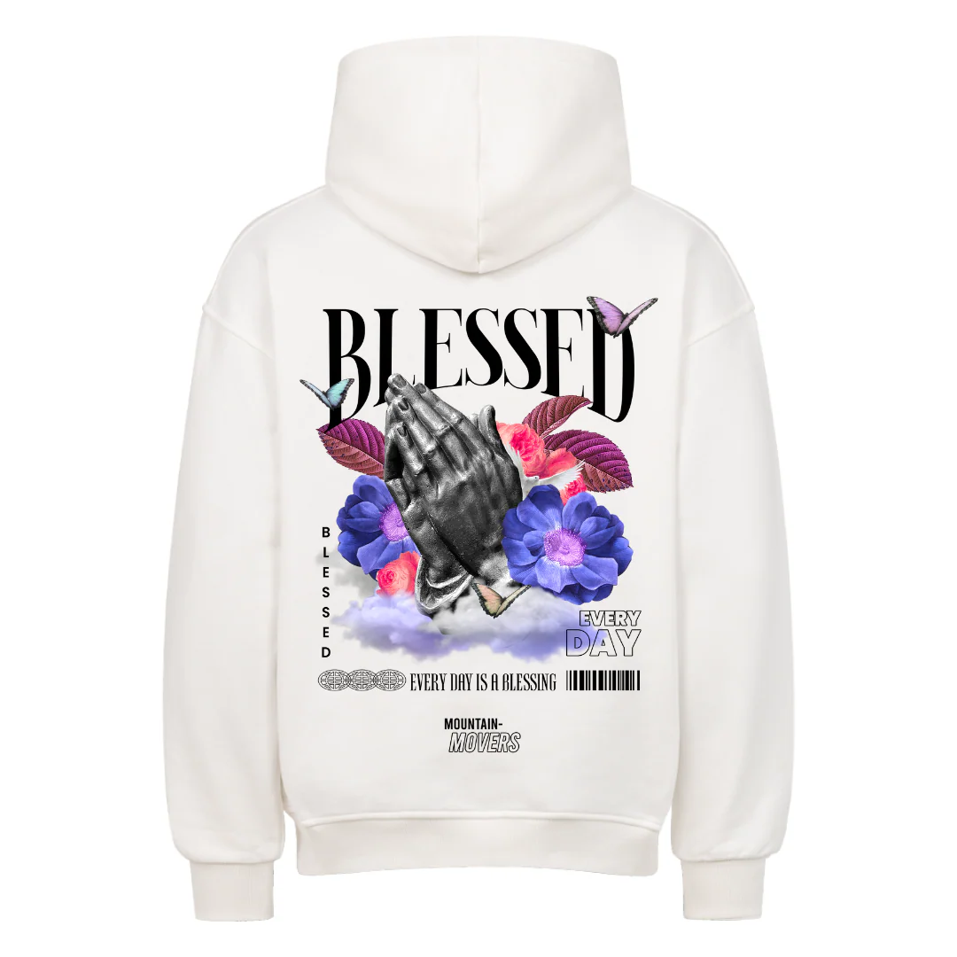 Blessed Streetwear Oversized Hoodie BackPrint - Image 2