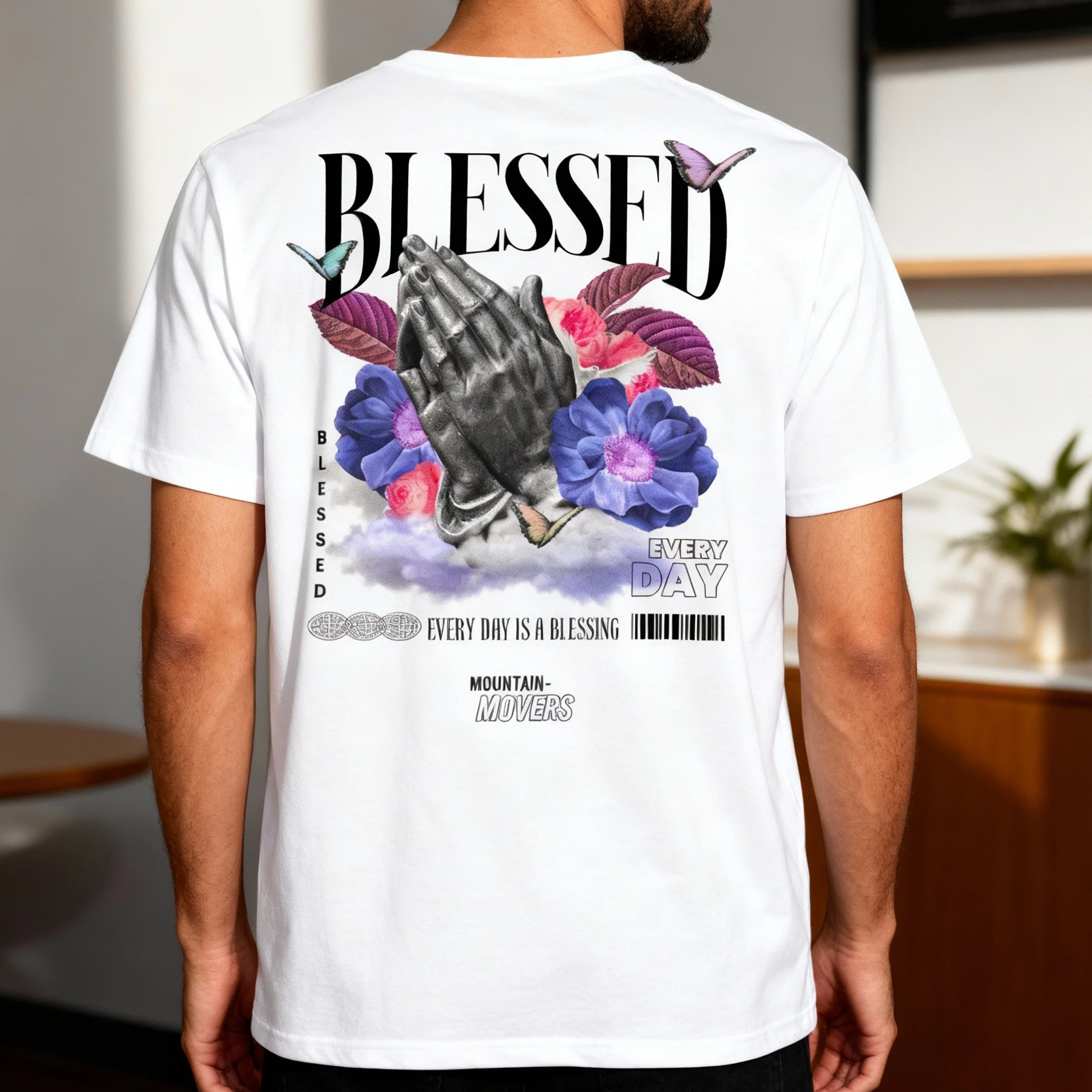 Blessed Streetwear T-Shirt Backprint - Image 3