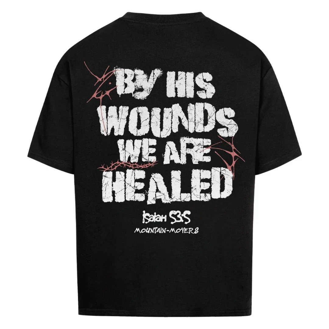 By his Wounds Oversized Shirt BackPrint - Image 2