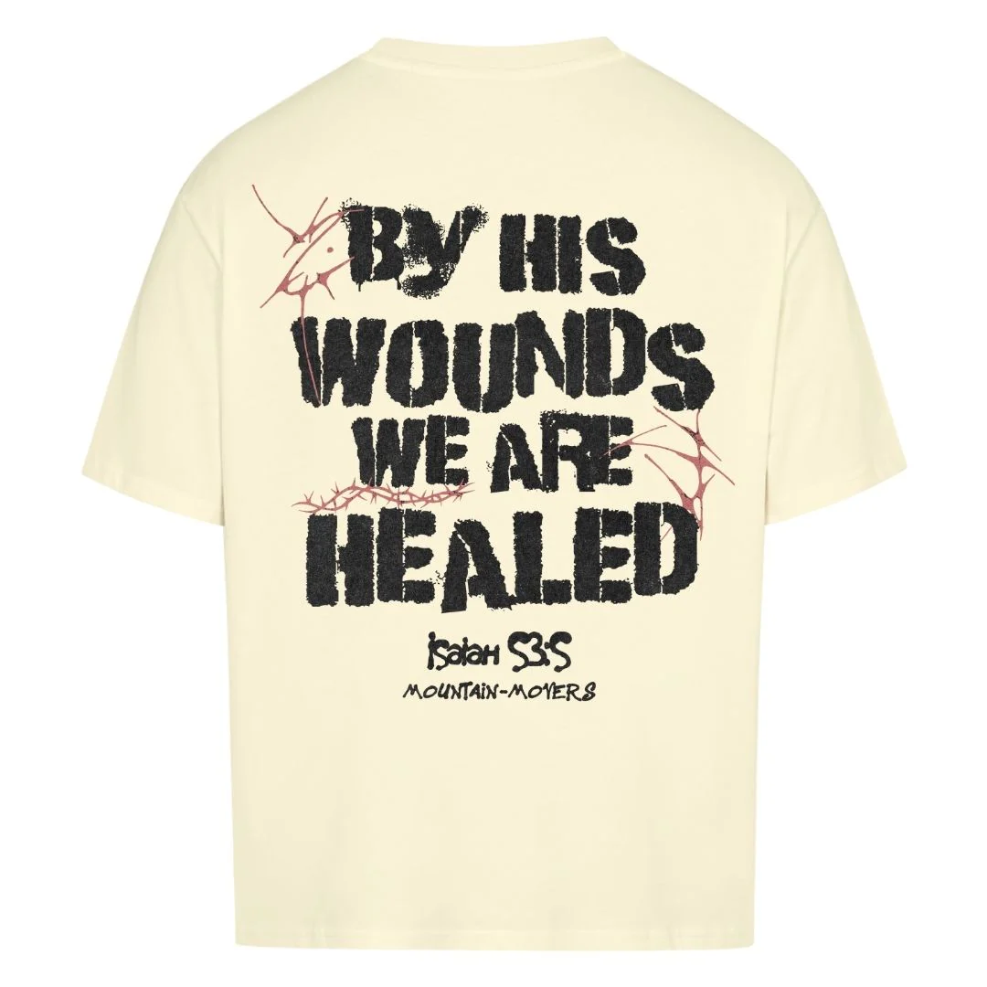 By his Wounds Oversized Shirt BackPrint - Image 4