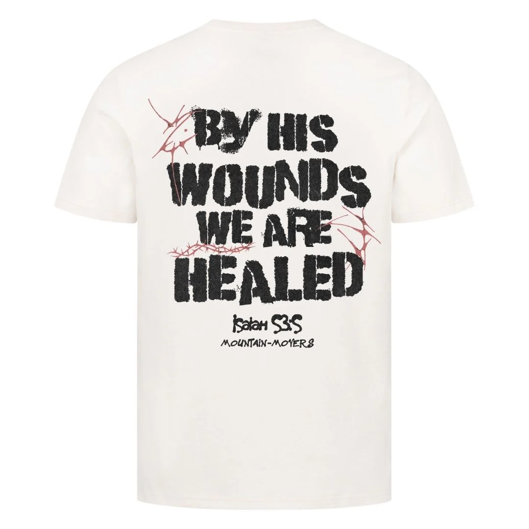 By his Wounds Shirt Backprint - Image 3