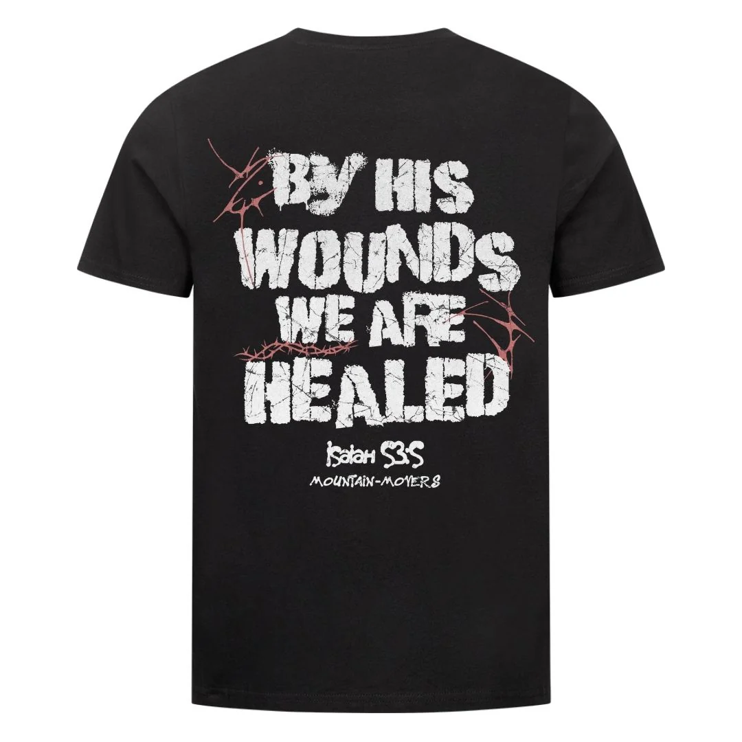 By his Wounds Shirt Backprint - Image 4