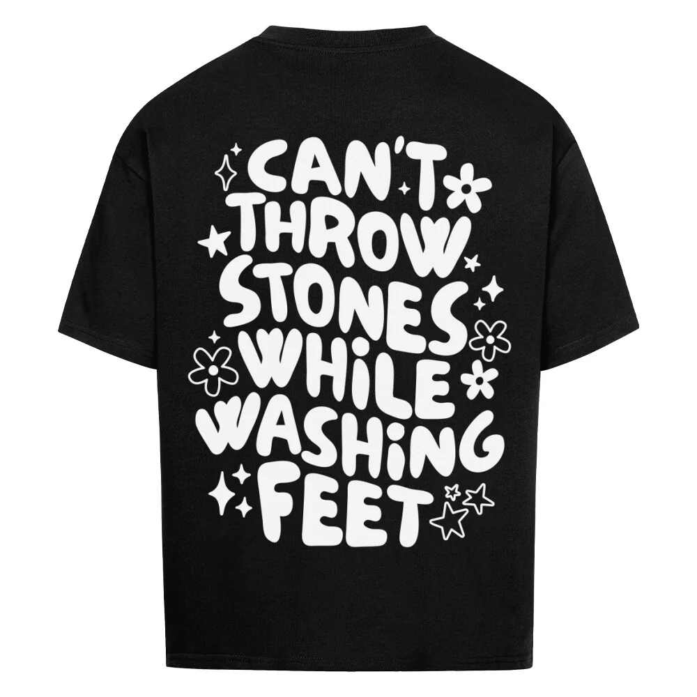 Can´t throw stones Oversized Shirt BackPrint