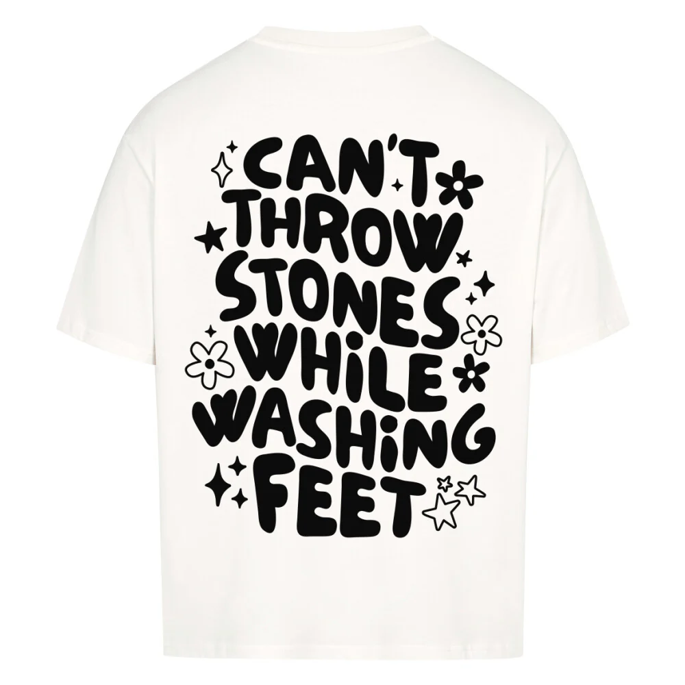 Can´t throw stones Oversized Shirt BackPrint - Image 3