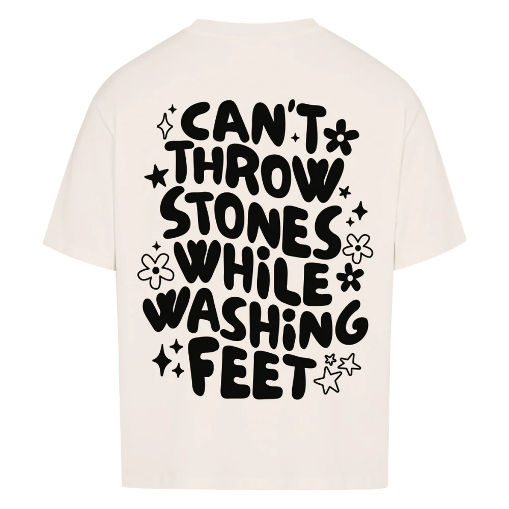 Can´t throw stones Oversized Shirt BackPrint - Image 5