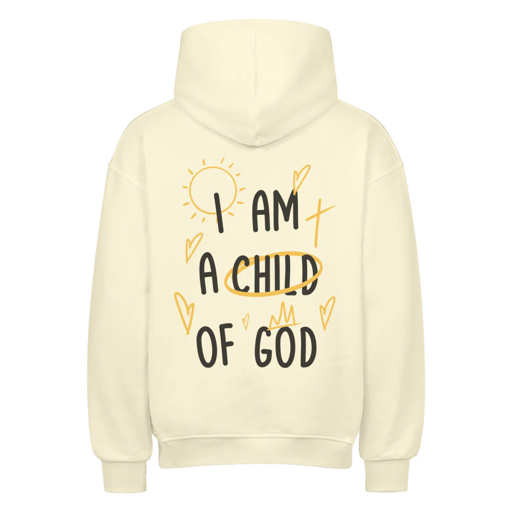 Child of God Colour Oversized Hoodie BackPrint - Image 3