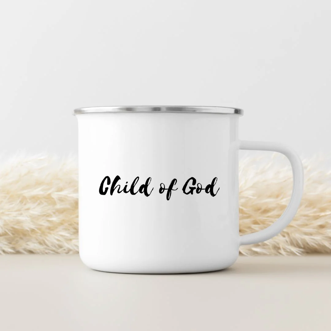Child of God Emaille Tasse