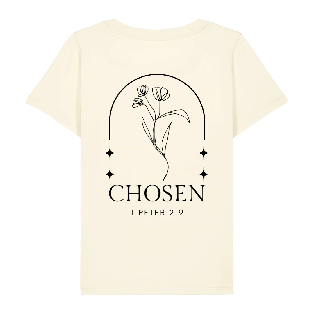 Chosen Flower Frauen T-Shirt BackPrint - Image 4