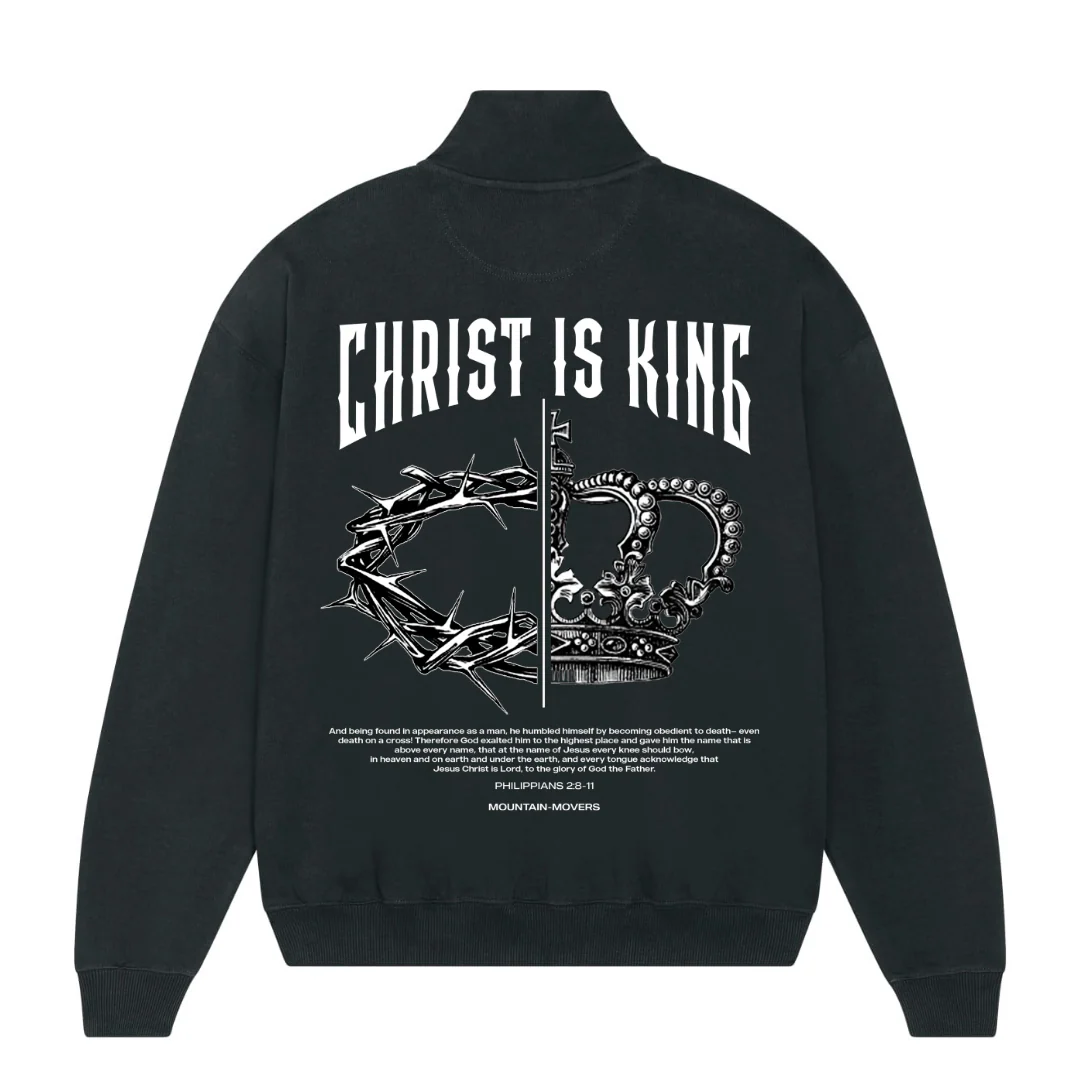 Christ is King Half Zip Sweater - Image 3