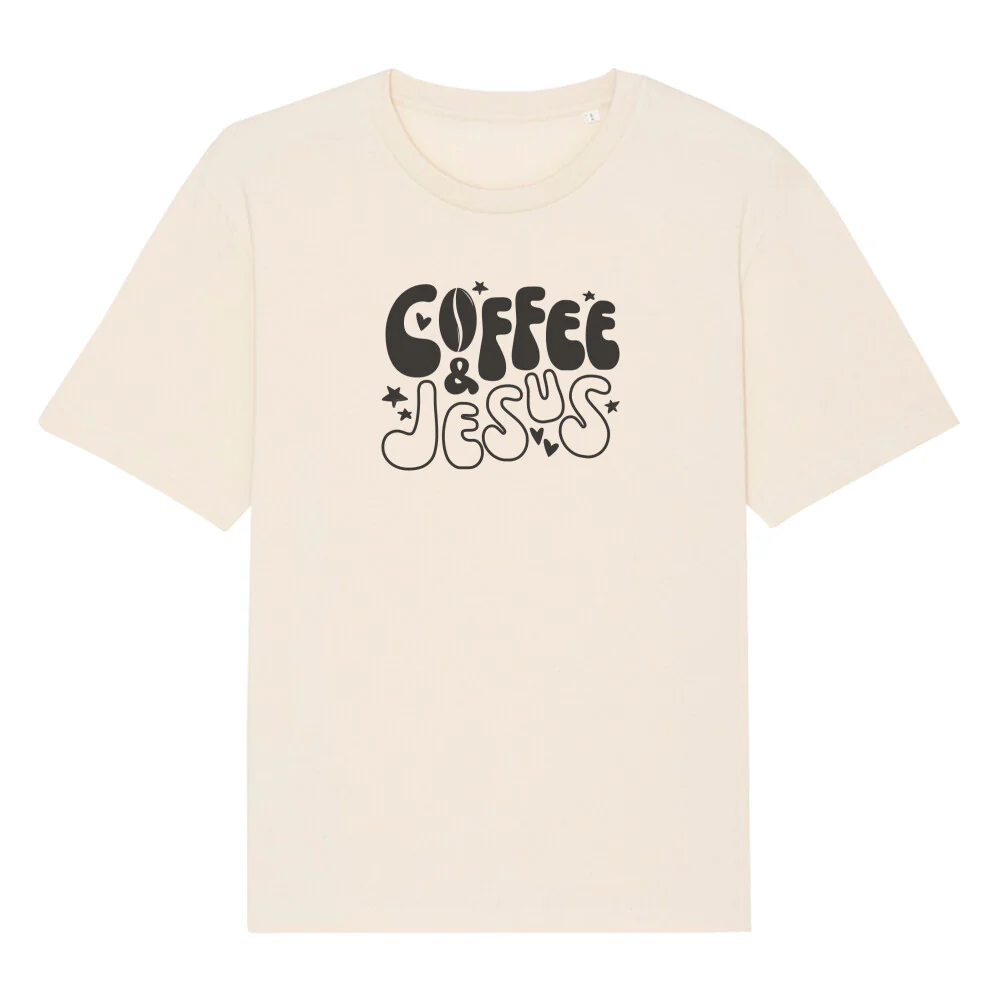 Coffee and Jesus Oversized T-Shirt - Image 3
