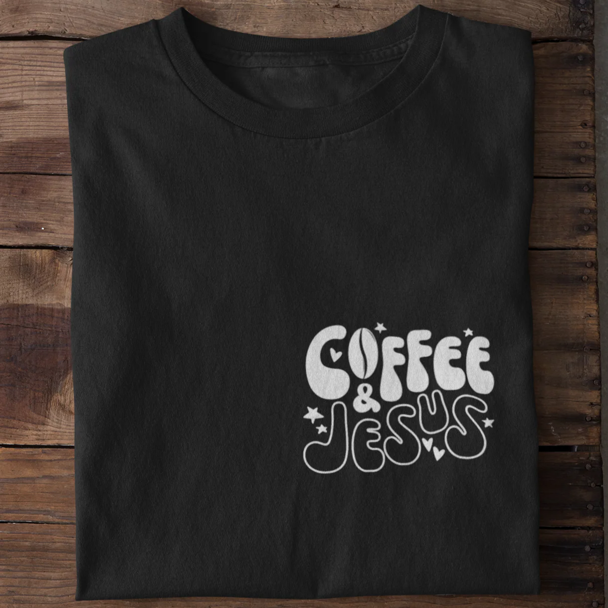 Coffee & Jesus Hearts T-Shirt - Image 3