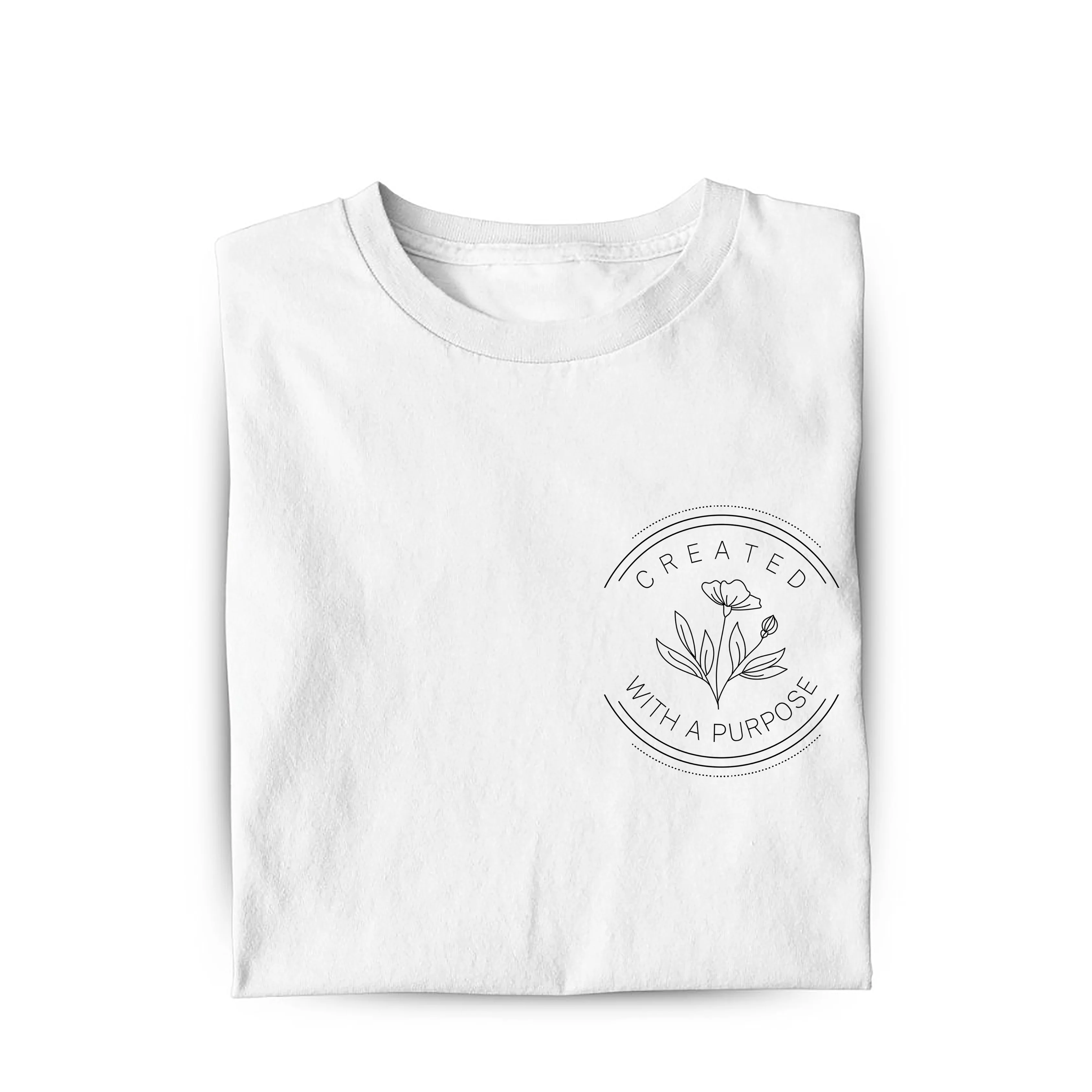 created with a purpose circle Shirt - Image 2