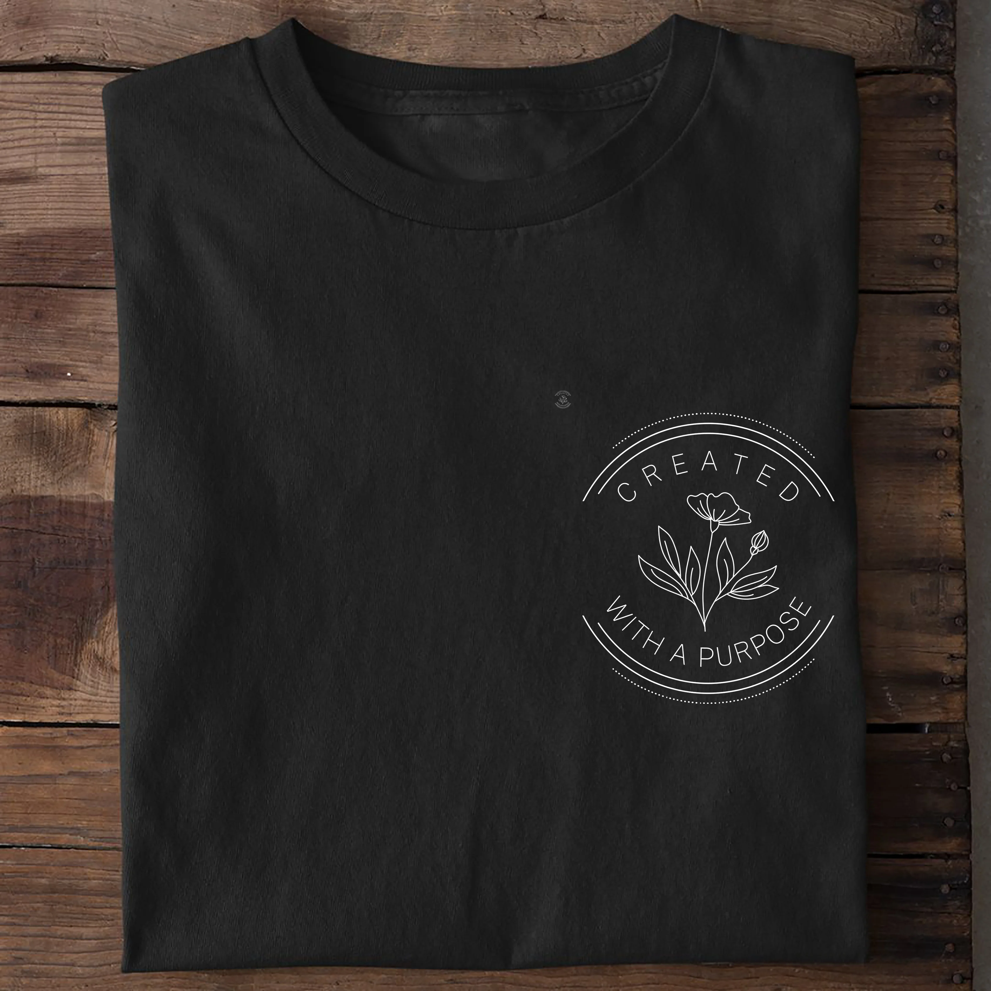 created with a purpose circle Shirt - Image 5