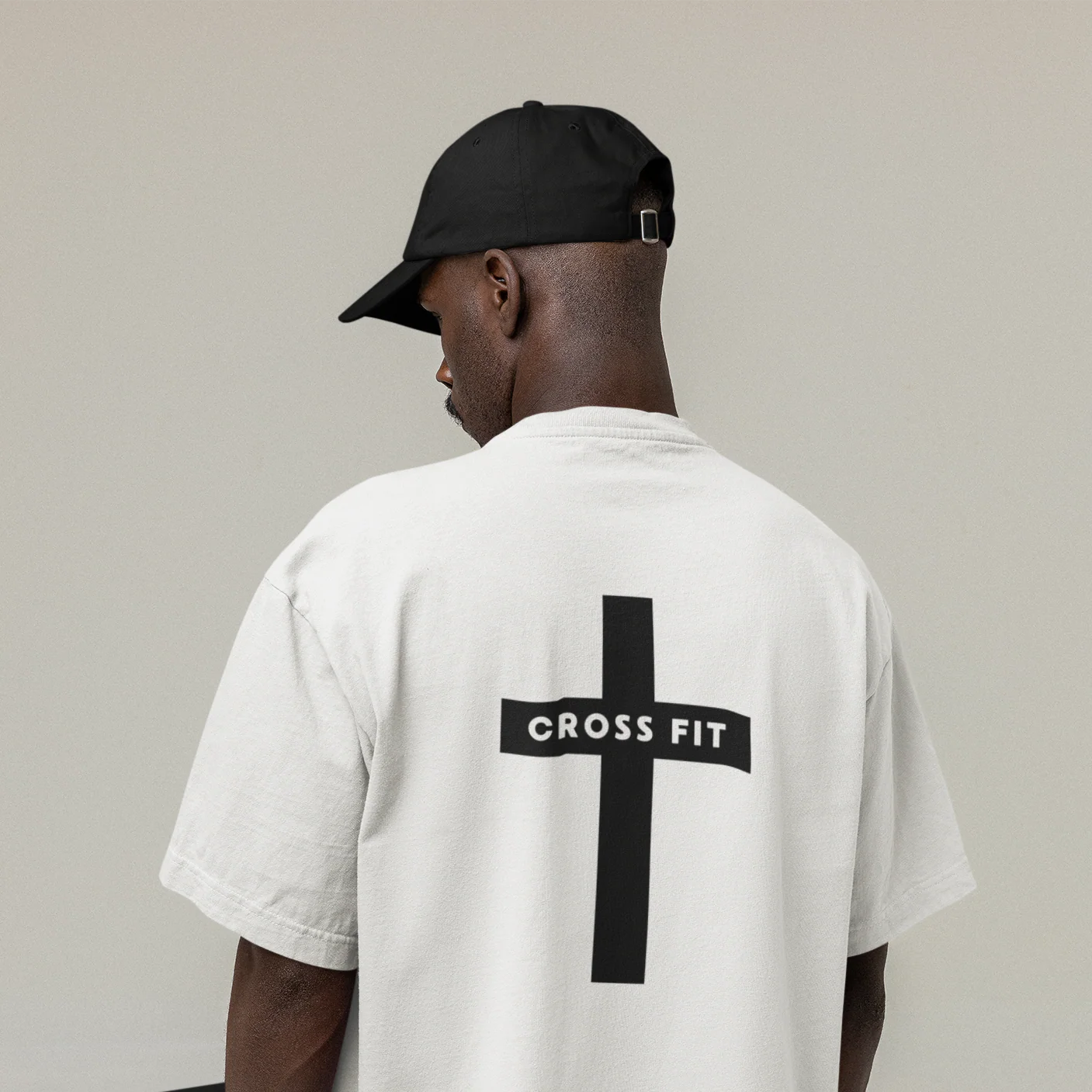 Cross Fit Gym Oversized Shirt BackPrint - Image 3