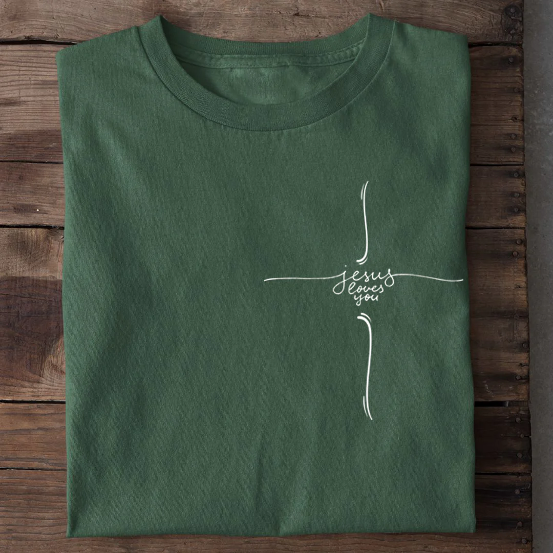 Cross Jesus loves you Shirt - Image 11
