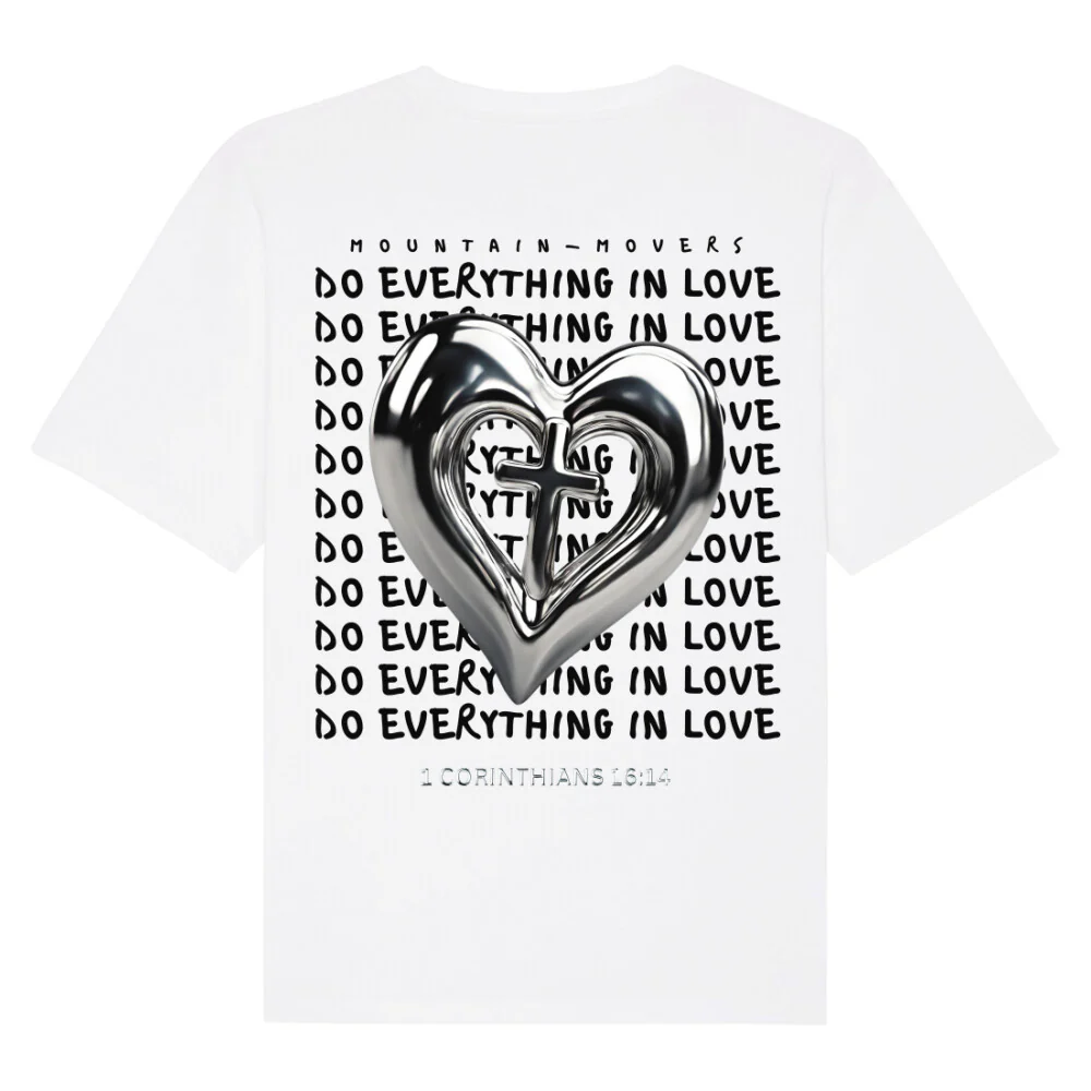 Do everything in love heart Oversized Shirt BackPrint - Image 3