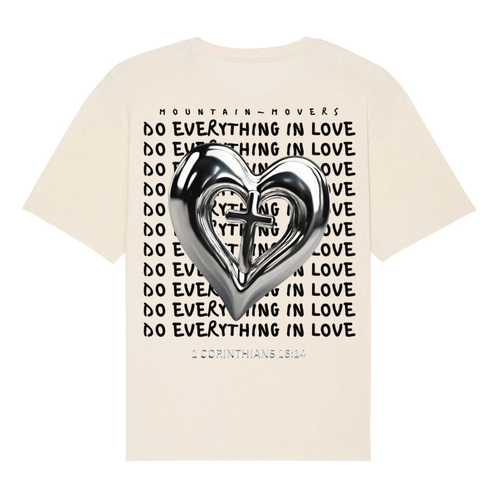 Do everything in love heart Oversized Shirt BackPrint - Image 5