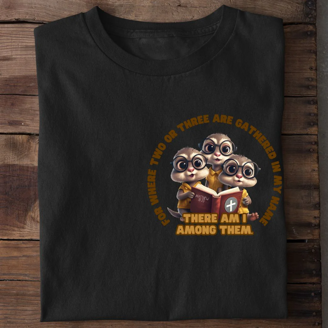 Erdmännchen versammlt in Jesu Namen T-Shirt - Image 2