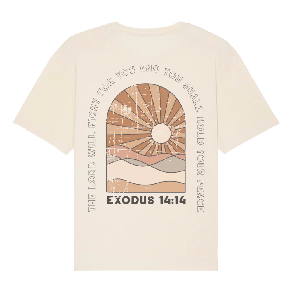 Exodus 14:14 Oversized Shirt BackPrint - Image 6