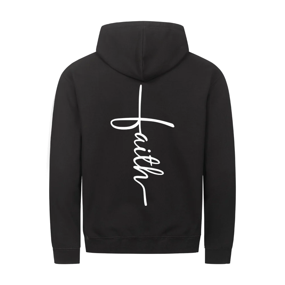 Faith Cross Zipper Hoodie Backprint