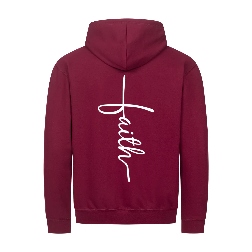 Faith Cross Zipper Hoodie Backprint - Image 5