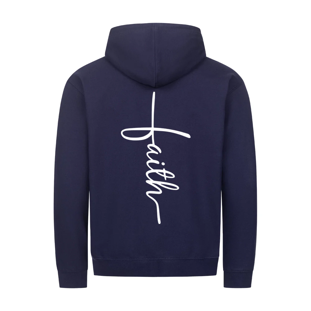 Faith Cross Zipper Hoodie Backprint - Image 7