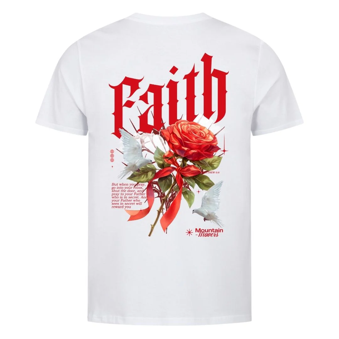 Faith flower dove Shirt BackPrint - Image 2