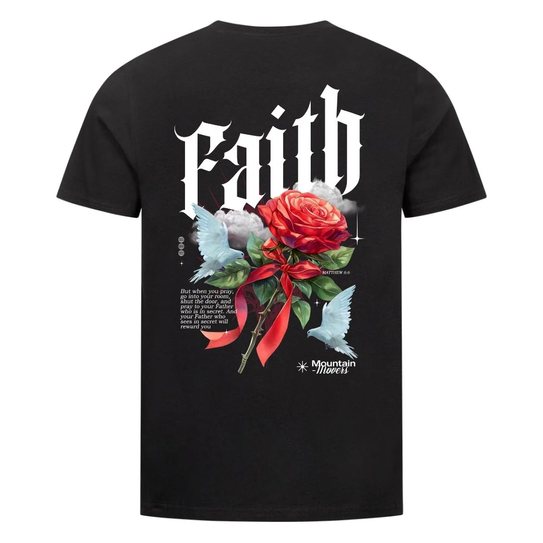 Faith flower dove Shirt BackPrint - Image 3