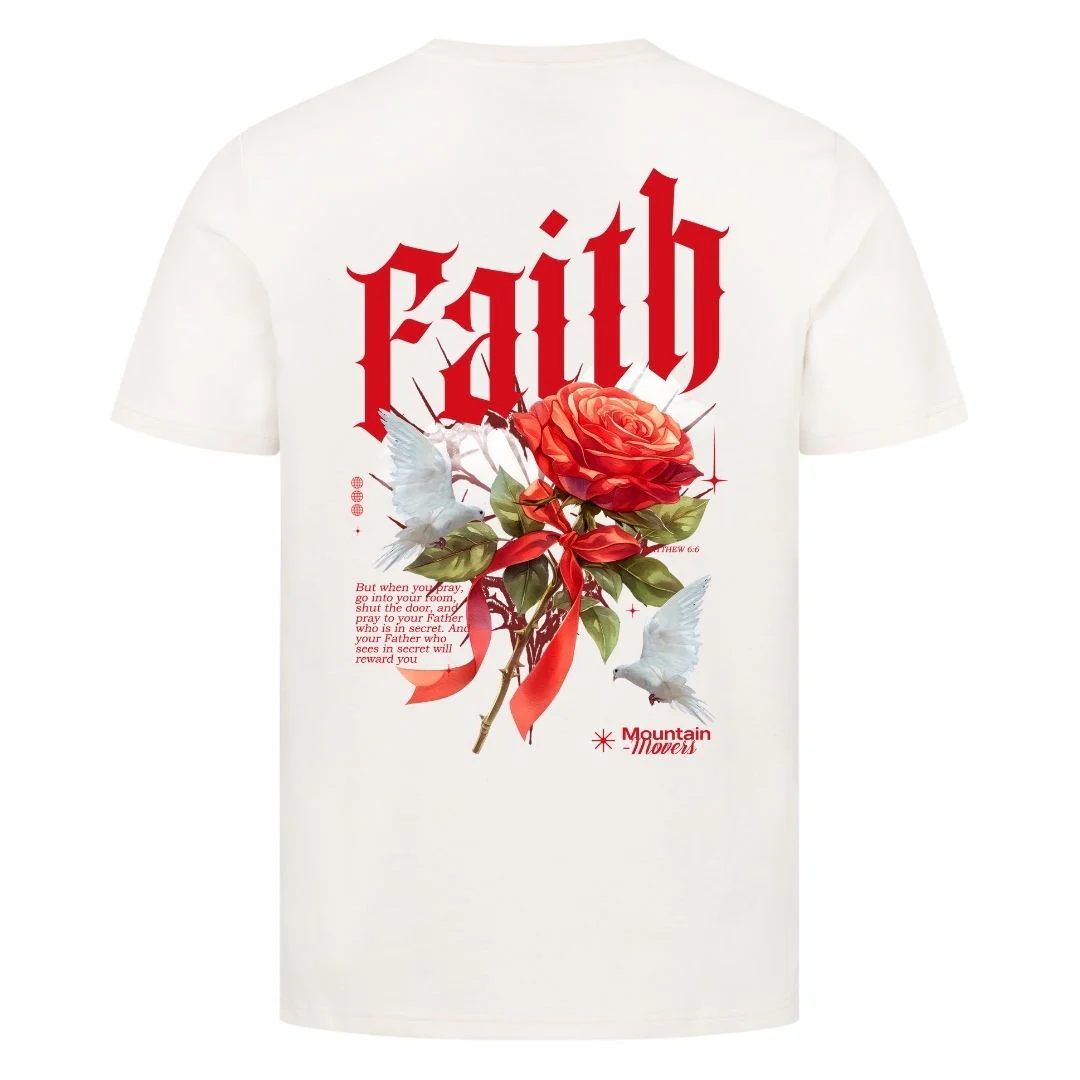 Faith flower dove Shirt BackPrint - Image 7