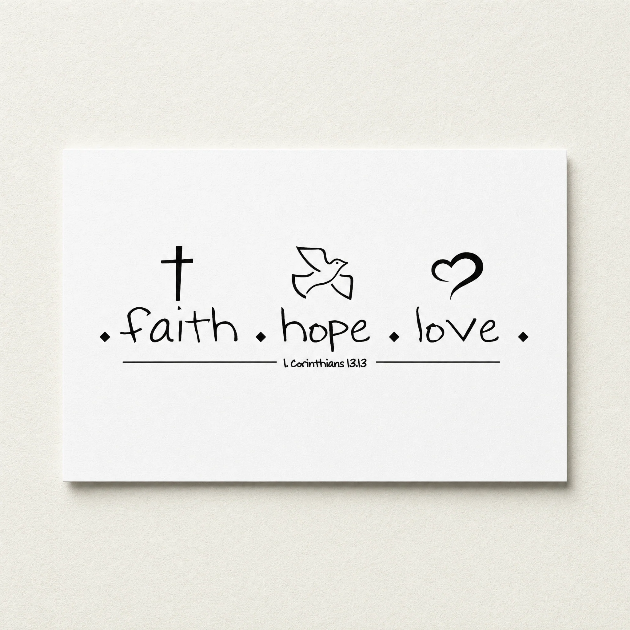 Faith Hope Love Poster A4 + A3