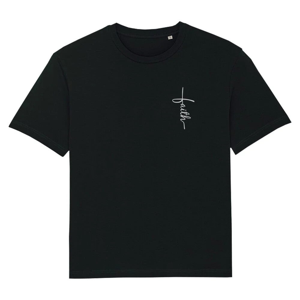 Little Faith Cross Oversized Shirt - Image 2