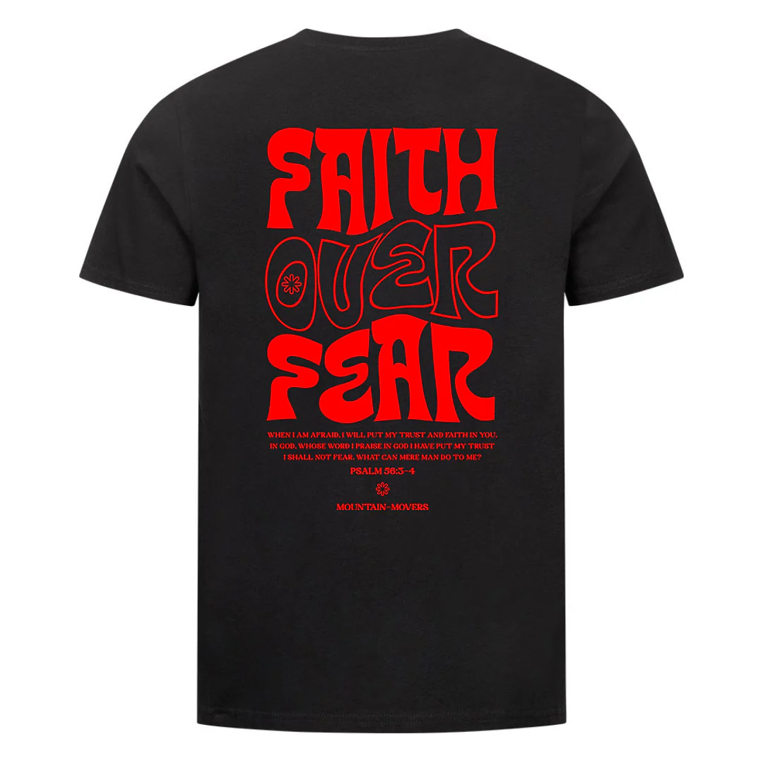 Faith over Fear Typo Shirt Backprint
