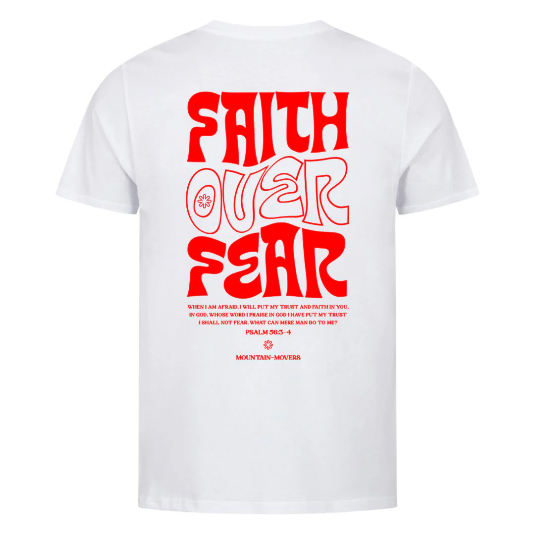 Faith over Fear Typo Shirt Backprint - Image 5