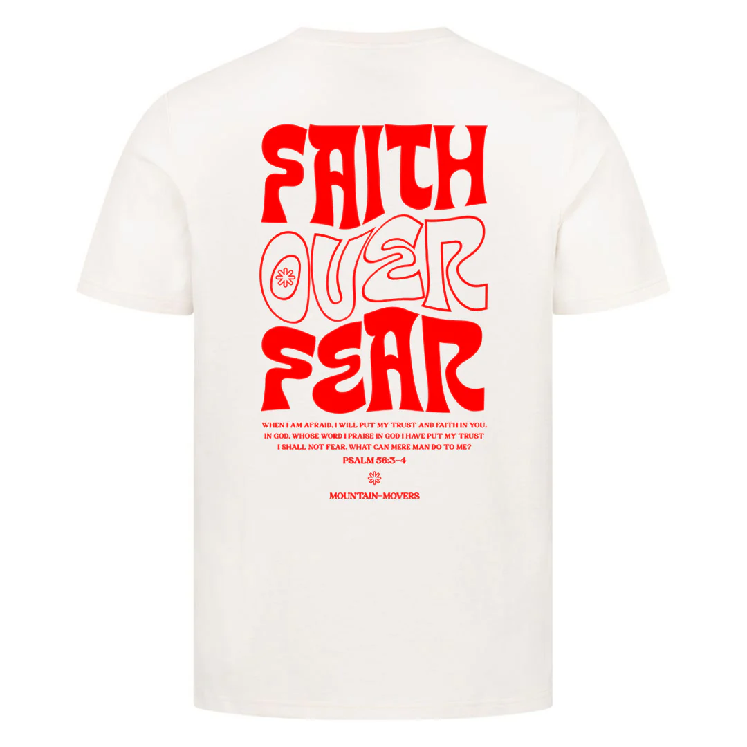 Faith over Fear Typo Shirt Backprint - Image 6