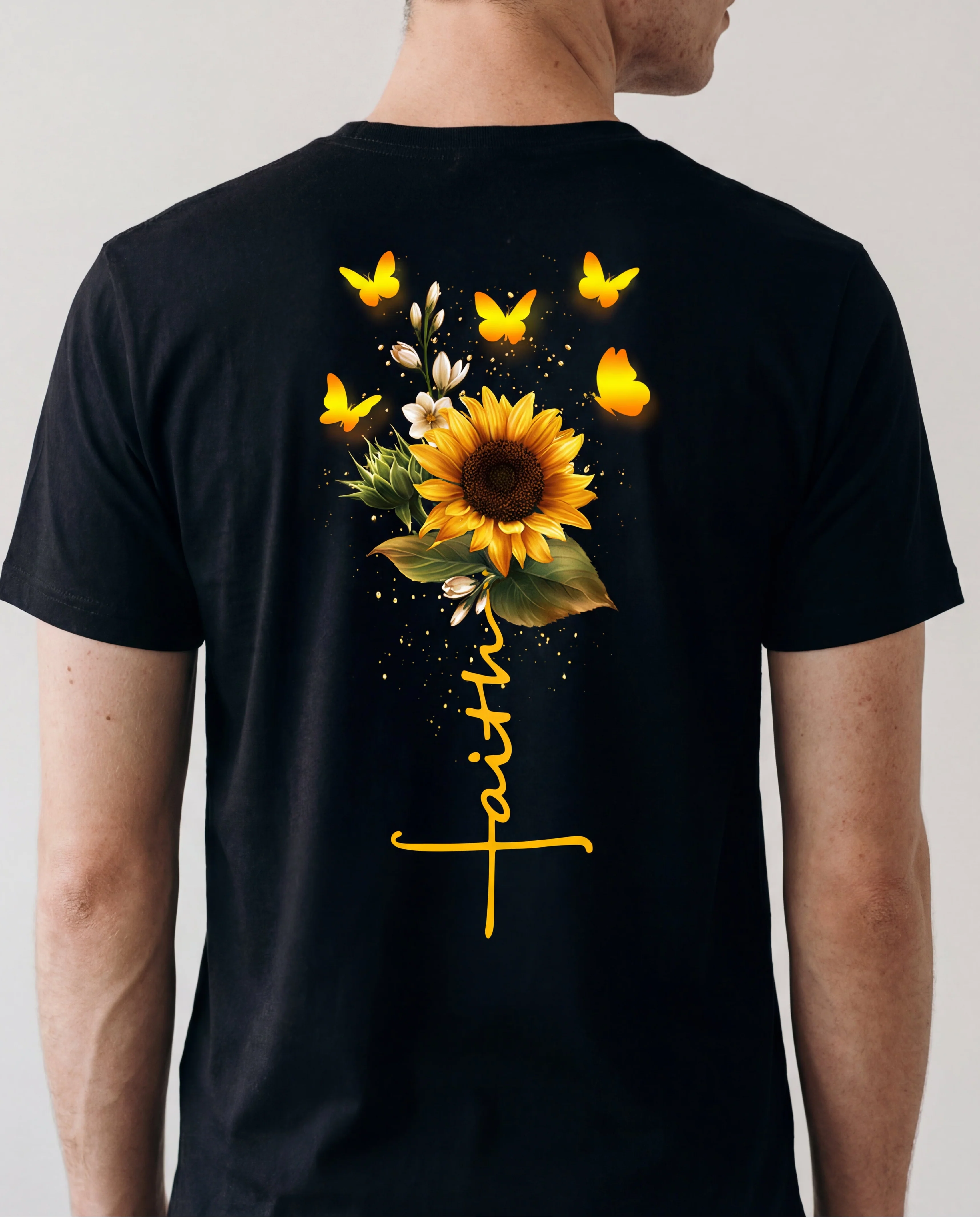 Faith Sunflower Shirt Backprint