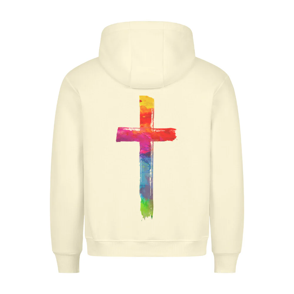 Farbiges Kreuz Hoodie BackPrint - Image 7