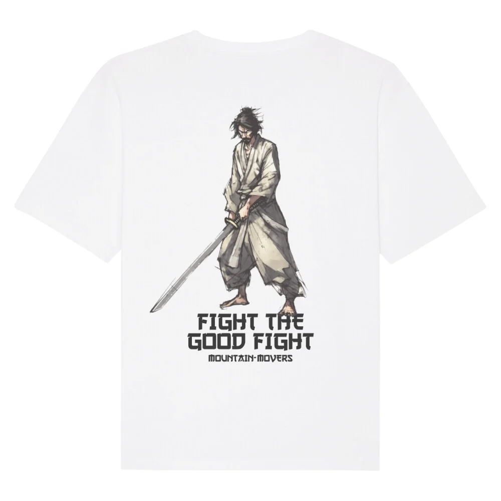 Fight the good Fight Gym Oversized Shirt BackPrint - Image 3