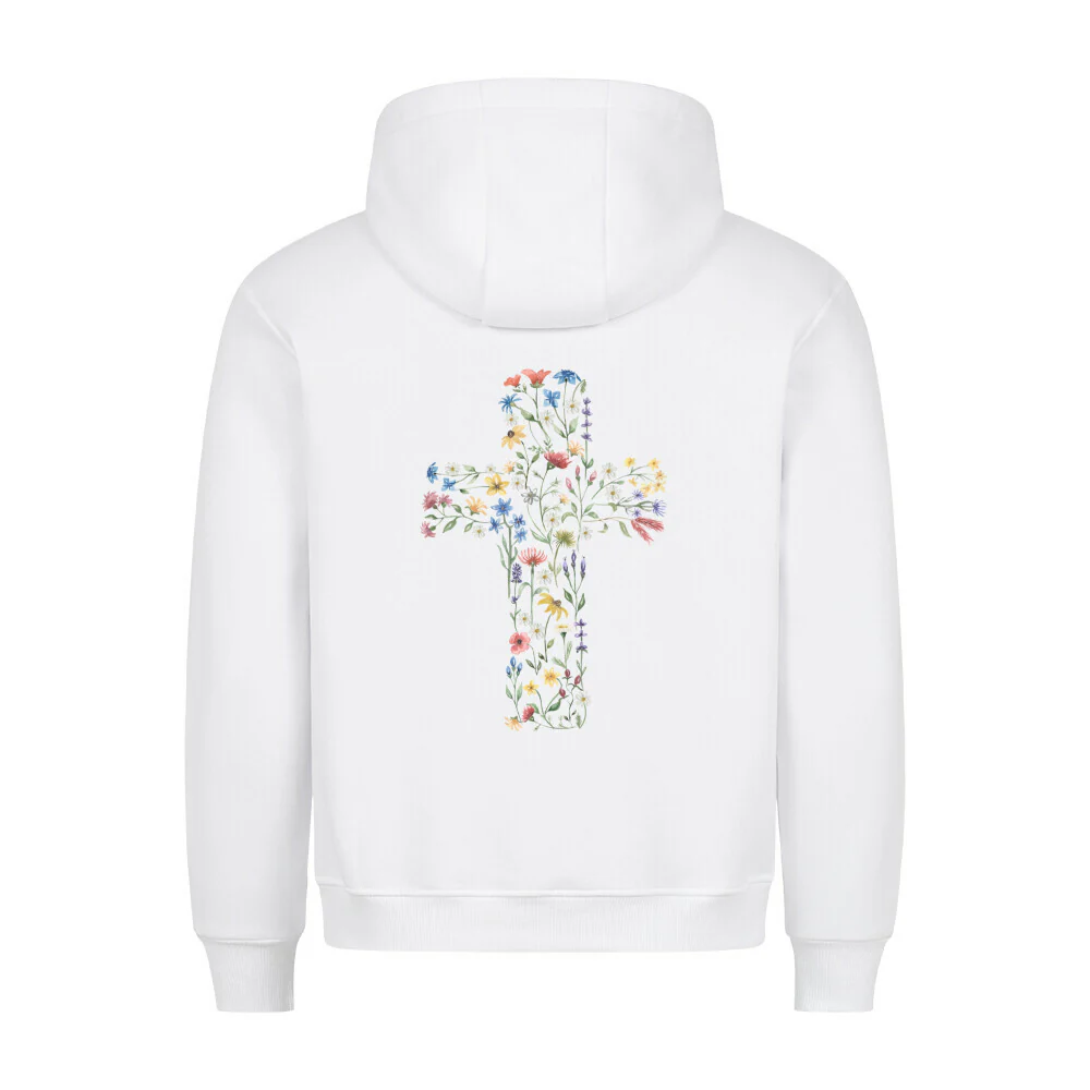 Flower Cross Hoodie BackPrint - Image 3