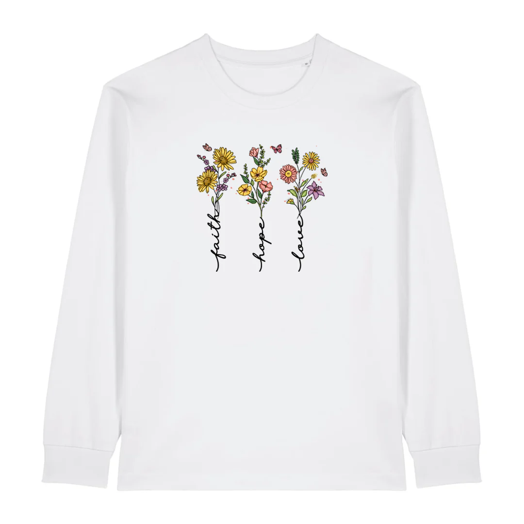 Flower Faith Hope Love Longsleeve - Image 2