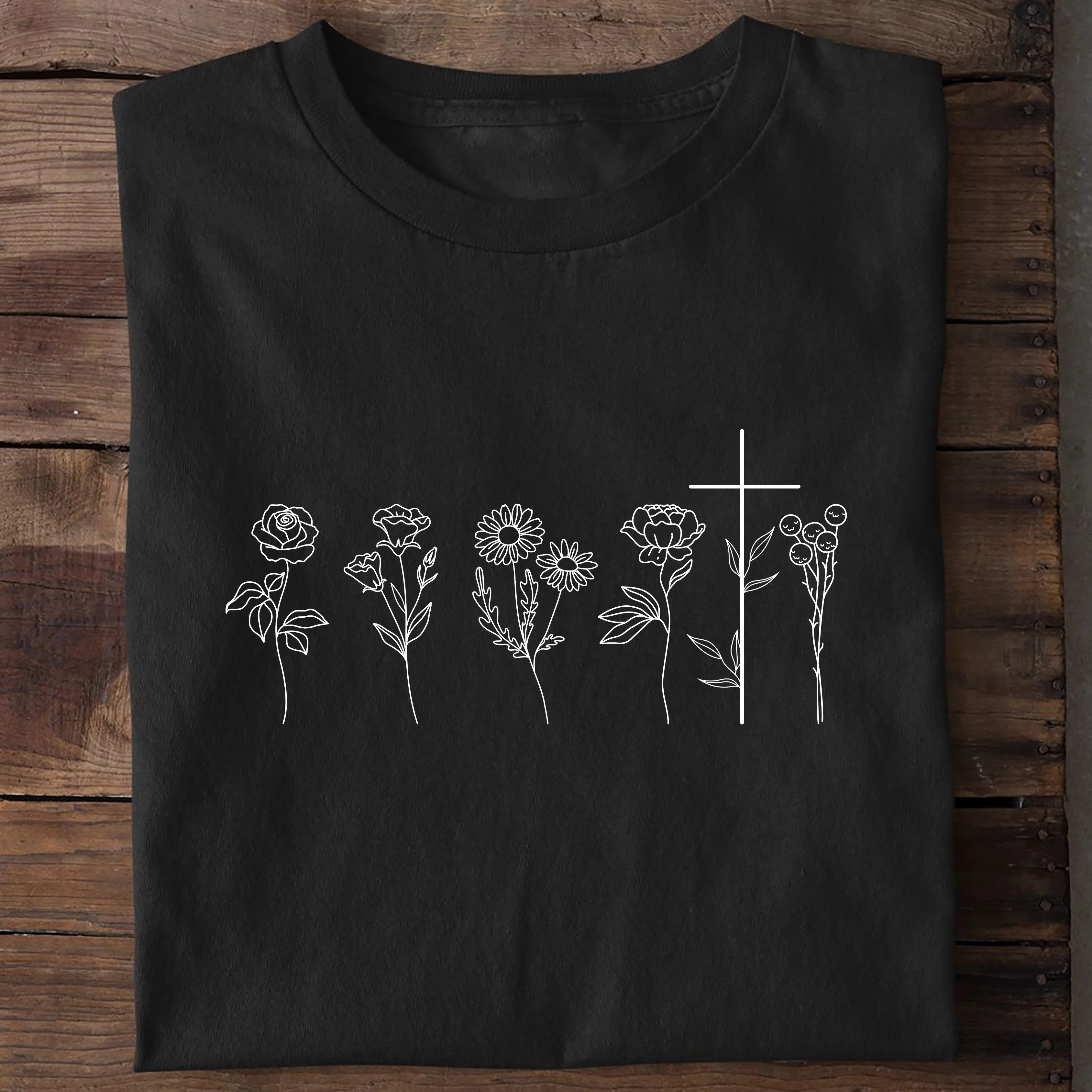 Flowers and Cross Shirt - Image 5