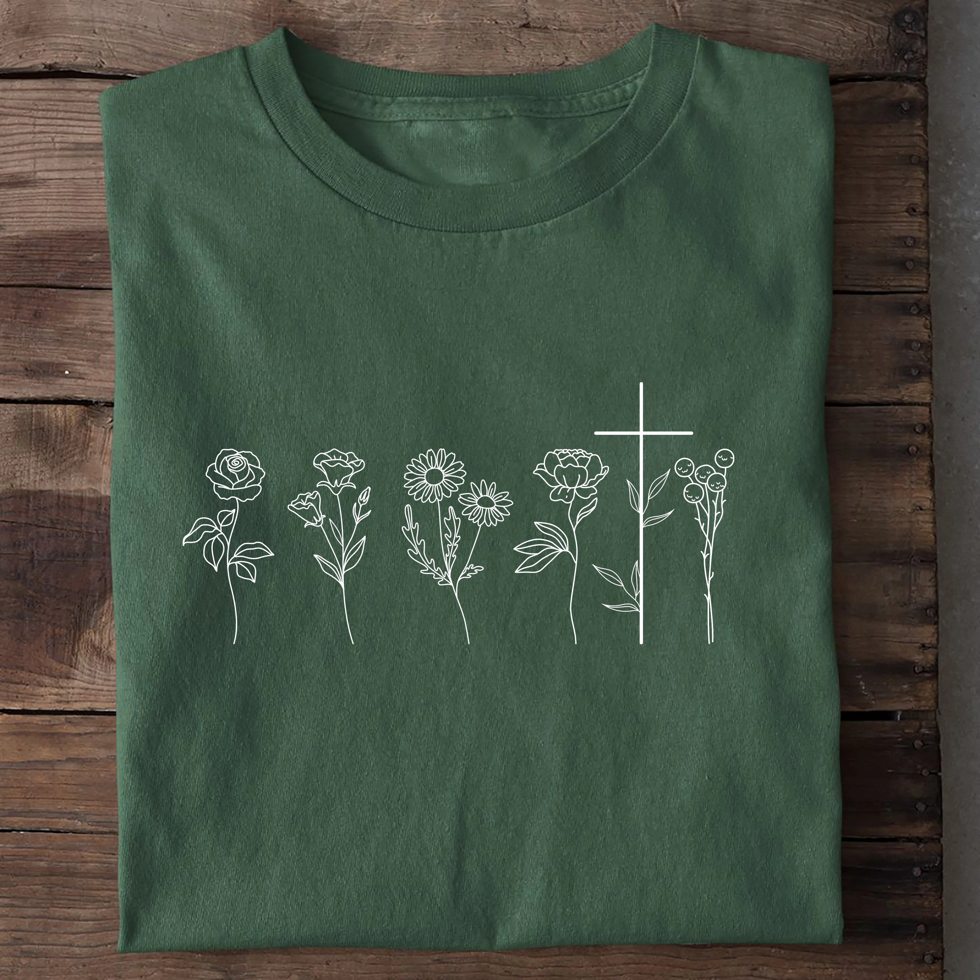 Flowers and Cross Shirt - Image 6
