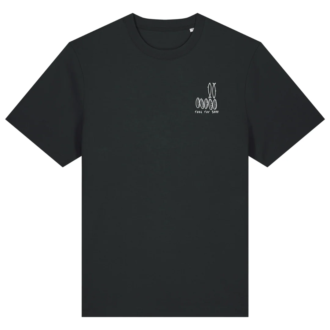 Food for 5000 Jesus Oversized Shirt - Image 2